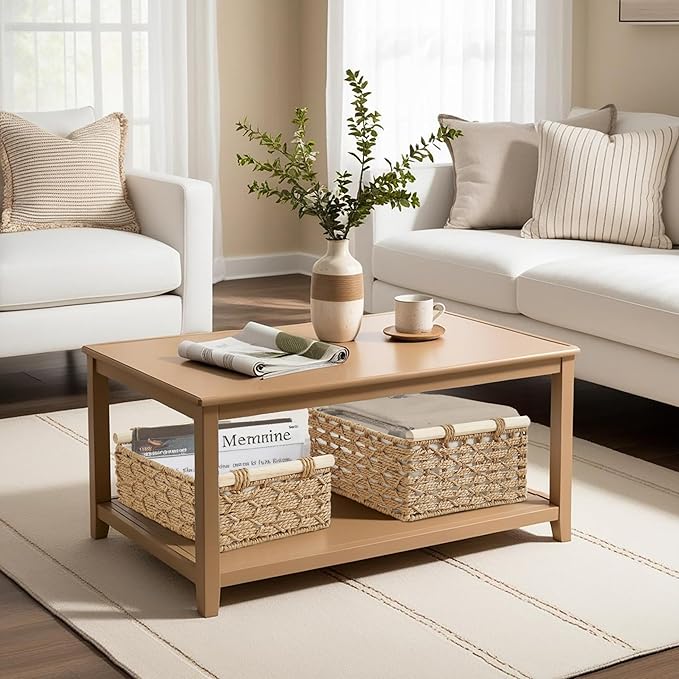 DECOMOMO Wicker Storage Basket, Back of Toilet Basket, Bathroom Organizer, Toilet Tank Tray, Countertop, Home Decor (Beige, Set of 2)-NeatNest