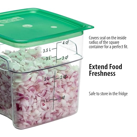 Cambro 4 QT (Quart) Food Storage Container with Lid (2 Pack) - FreshPro Series (Clear)-NeatNest