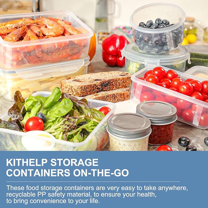 28 Pieces Food Storage Containers with Lids EXTRA LARGE Freezer Containers for Food BPA-Free Meat Fruit Vegetables Plastic Containers with lids Storage Airtight Leak-Proof Food Boxes for Kitchen-NeatNest
