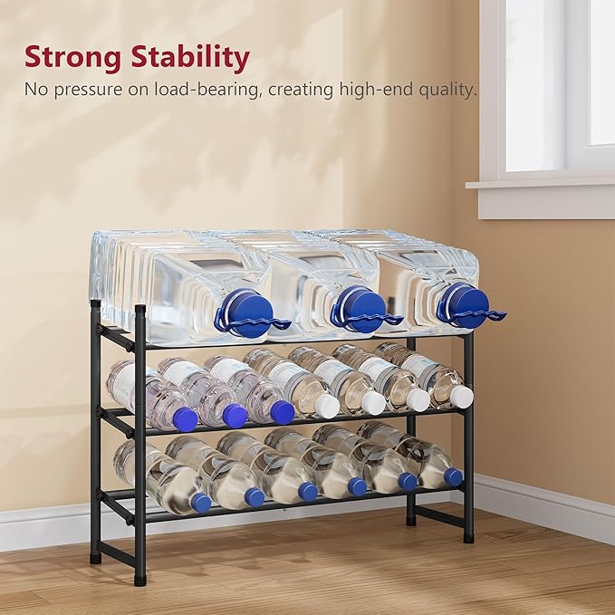 Tajsoon Expandable Shoe Rack for Closet 3 Tier, 28“-41“Adjustable & Stackable Shoe Shelf Storage, Metal Shoe Rack Organizer for Front Door Entrance, Closet, Garage, Entryway, Black-NeatNest
