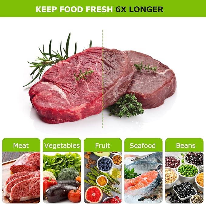 Bonsenkitchen Precut Vacuum Sealer Bags, 100 Gallon 11" x 16" Food Sealer Bags, Food Grade, BPA Free, Heavy Duty, Customized Vacuum Bags for Vac Storage, Meal Prep or Sous Vide Cooking, VB3214-NeatNest