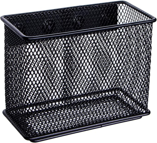 dedoot Minimalist Black Magnetic Pen Holder, 4.7x2.3x3.7inch Strong Mesh Magnetic Holder for Whiteboard Marker, Refrigerator, Locker-NeatNest