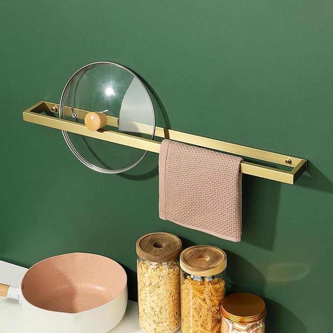 Alise Bath Towel Bar,Towel Holder Towel Rack Towel Hanger for Bathroom Wall Mount,24 Inch SUS304 Stainless Steel Towel Rail,Brushed Gold,GJF060-G