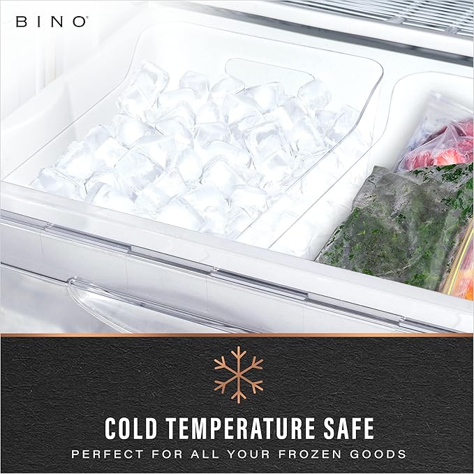 BINO | Plastic Organizer Bins, Large - 4 Pack | The SOHO Collection | Multi-Use | Pantry & Freezer Organizer Bins | Plastic Storage Containers for Home & Kitchen Org-NeatNest
