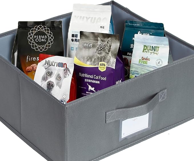 2 Pack Collapsible Storage Bins - Fabric Storage Bins with Lid for DVD Storage, Memory Box, Versatile Closet Storage Bins (Dark Grey, 14.2" L x 12.6" W x 6.3" H)-NeatNest