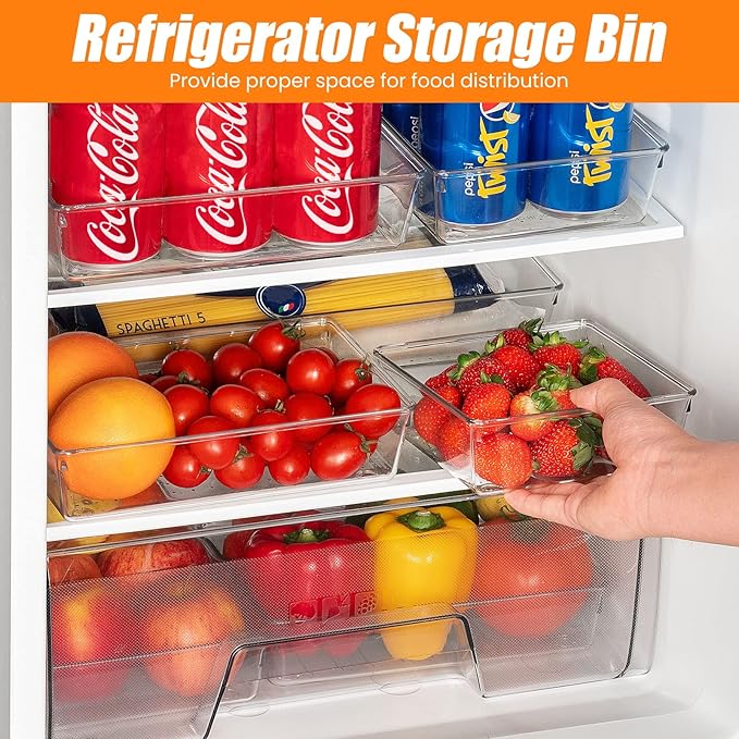 Criusia 6 Pcs Large Size Clear Drawer Organizer Set, Acrylic Non Slip Non Cracking Kitchen Drawer Storage Tray Divider, Multifunctional Storage for Cosmetics, Bathroom, Tools, Kitchen and Office-NeatNest