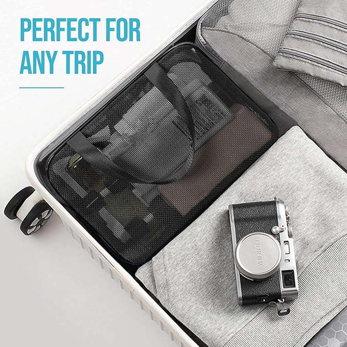 Mesh Shower Caddy Mash Shower Bag Black Portable Mesh Accessories Organizer Tote for Gym College Dorm Room (Black-Large)-NeatNest