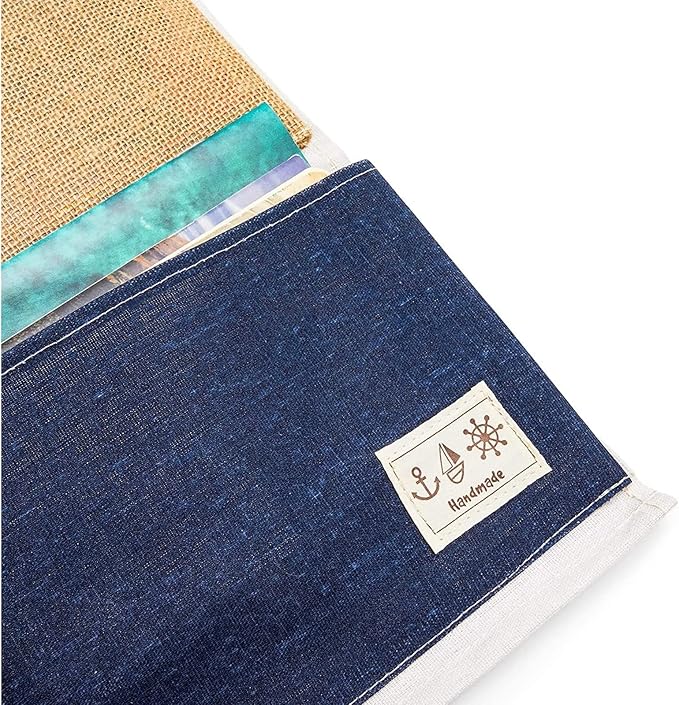 Juvale 3 Pocket Hanging Wall Organizer - 11.75 x 27 in, 2-Pack - Linen & Wood Fabric Organizer with Pockets - Mail & Paper Holder - Over-the-Door & Hanging Storage-NeatNest