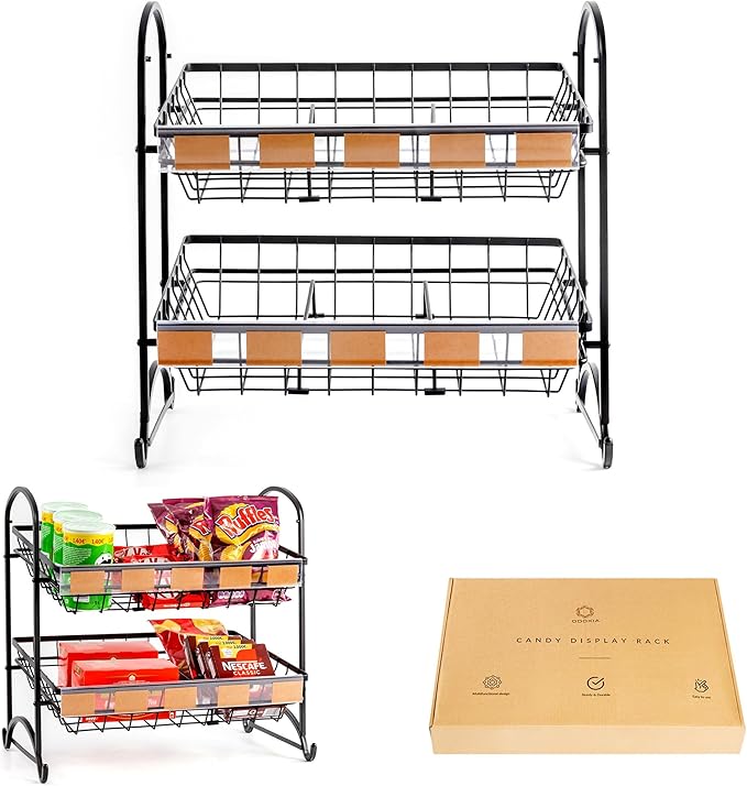 Candy Display Rack | Stackable Candy Organizer | Countertop Snack Organizer 1-Pack-NeatNest