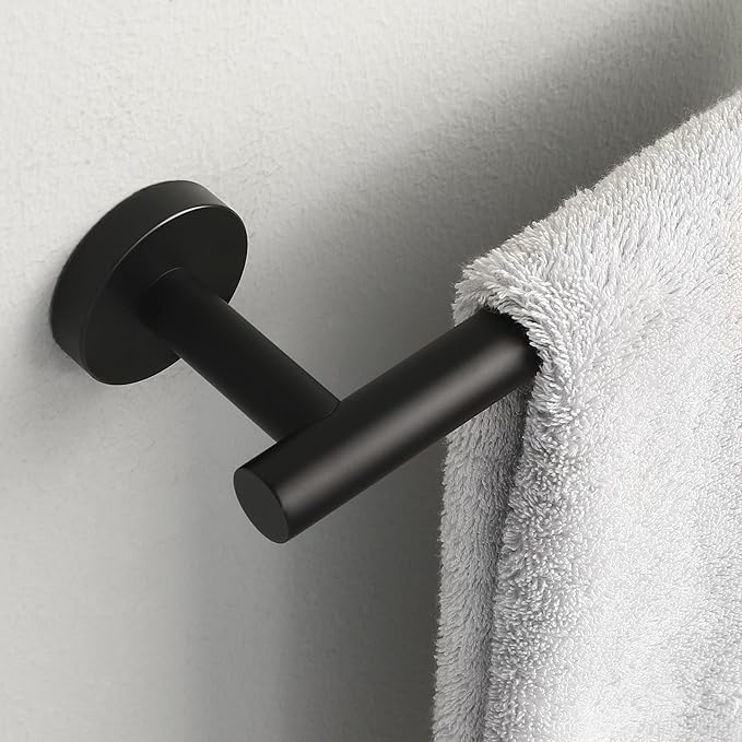 KES 29.5 Inches Matte Black Towel Bar for Bathroom Shower Hand Towel Holder Hanger SUS304 Stainless Steel RUSTPROOF Wall Mount, Total Length 31.9 Inch, A2000S80-BK