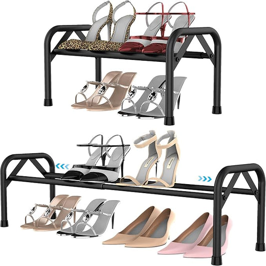 Sturdy Shoe Rack for Closet Metal Shoe Shelf for Entryway Free Standing Shoe Holders Space Saving Shoe Rack-NeatNest