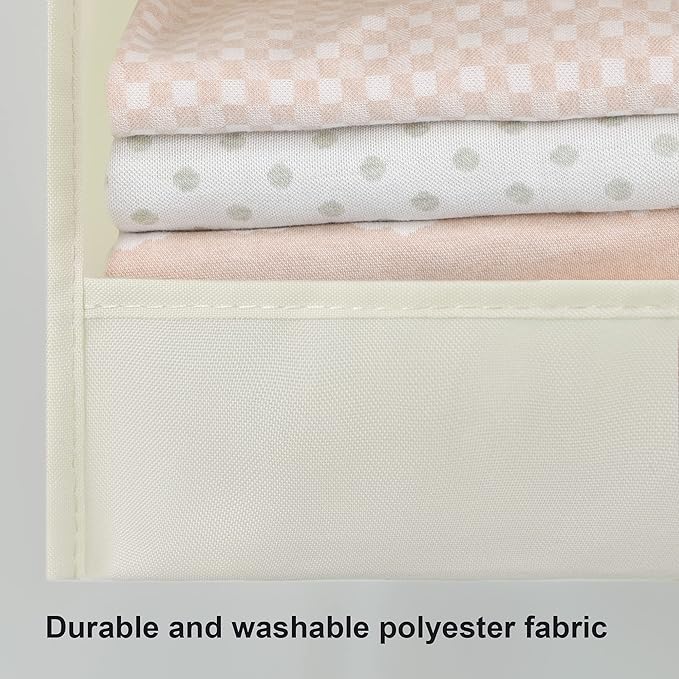 GRANNY SAYS 3-Shelf Hanging Organizer, Foldable Hanging Closet Storage, Hanging Shelves for Wardrobes & RV Closet, Beige, 29 ½" H X 12" W X 12" D, 1-Pack-NeatNest