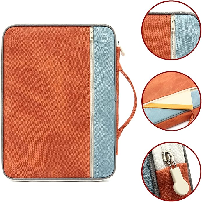 Document A4 Bag Case Waterproof Organizer Portfolio Office Travel Zipper Multi-Function Pouch