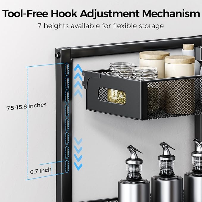 2 Pack Under Sink Organizer, Adjustable Height Under Sink Organizers and Storage, Smooth & Silent Sliding Out Metal Drawer for Kitchen Bathroom Pantry Cabinet Closet (Black)-NeatNest