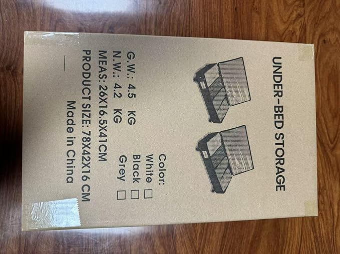 2 Pack Under Bed Storage Rolling Metal Frame Underbed Containers with Wheels Lid Visiable Window Storage Bag Box Organizer Home Closet Organization Drawer Bins for Clothes Shoes Toys Blanketss Black-NeatNest