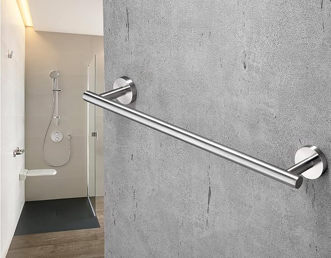 16 Inch Towel Bar 2 Pack for Bathroom 9/12/16/24/28/33 Inch Kitchen Hand Towel Holder Brushed Nickel Stainless Steel 304 RUSTPROOF Wall Mount Towel Rod 2 of Pack (2, Brushed Nickel, 16 Inch)