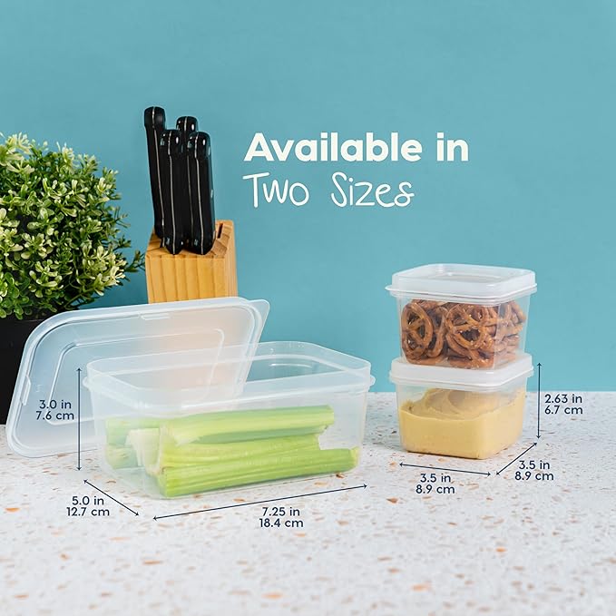IRIS USA Meal Prep Containers, 44 Piece, 12oz + 45oz Combo Set, 22 Food Containers With Lids, To Go Take Out Plastic Food Storage, Food Prep Lunch Snack, Microwave Dishwasher Freezer Safe, BPA Free