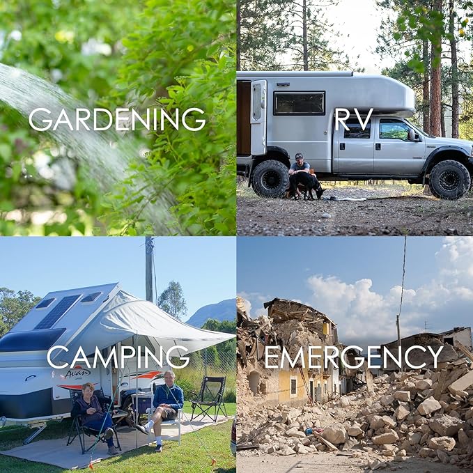 Collapsible Water Container Jug with Spigot, 2 Packs 5.3 Gallon BPA Free Camping Water Storage Carrier for Outdoor Hiking Backpacking & Emergency Survival Kit, Foldable Portable Canteen-NeatNest