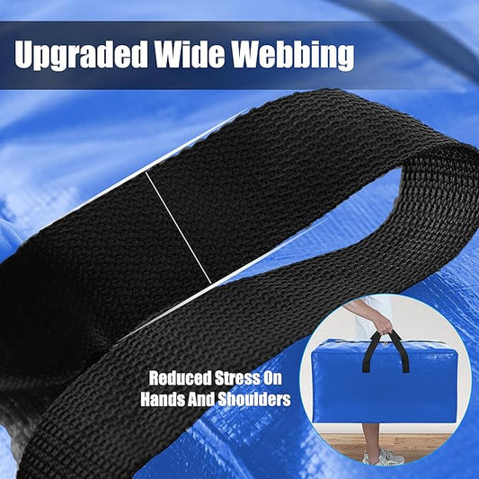 Cosy Family 8 Pack Heavy Duty Extra Large Moving Bags with Backpack Straps - Strong Handles & Zippers, Storage Totes For Space Saving, Fold Flat, Alternative to Moving Box (40 gal, Multicolored)-NeatNest