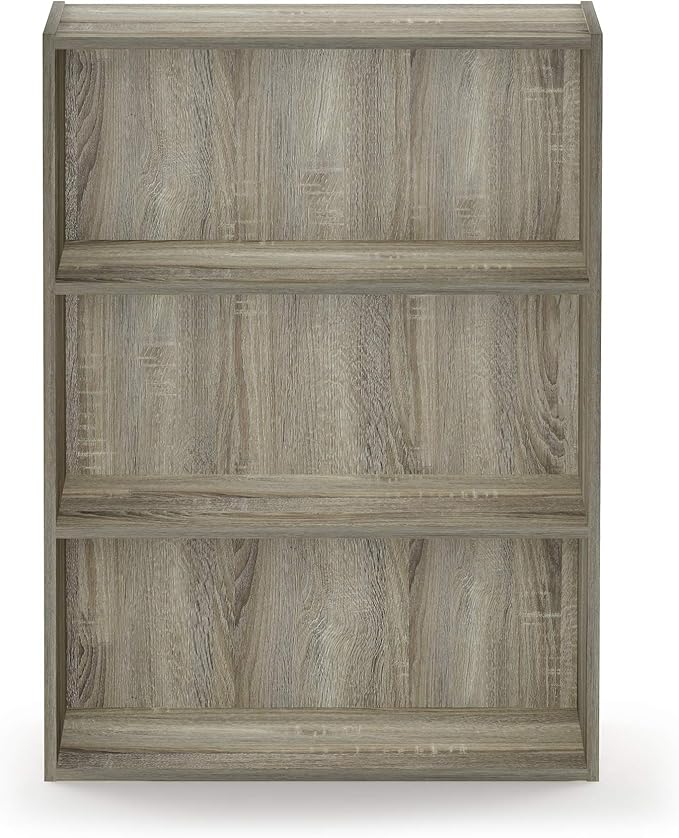 Furinno Pasir 3-Tier Open Shelf Bookcase, Sonoma Oak