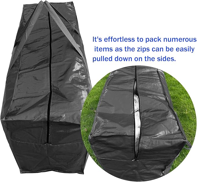 66 Gallon Extra Large Storage Bags, Huge Moving Bags Heavy Duty with Zipper and Stronger Handles, Big Foldable Duffle Bag for Travel - Storage Totes Moving Boxes for College, Christmas Tree, Bedding-NeatNest