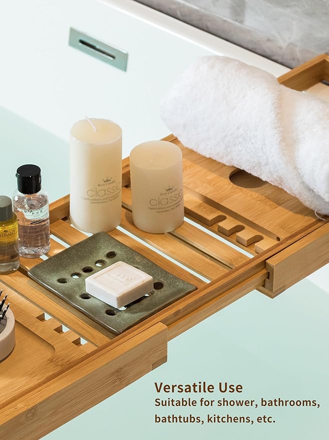 Ceramic Soap Dish with Self Drain for Shower, Bar Soap Holder to Lift and Keep Dry, Concave Design to Prevent Slipping, Suitable for Kitchen and Bathroom, Green-NeatNest