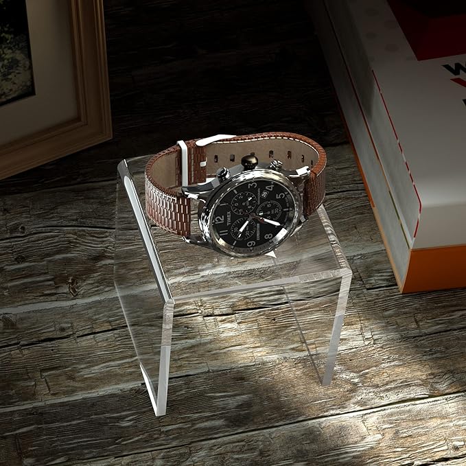 Clear Acrylic Risers 3 pcs, Square Acrylic Food Display Stands Tabletop, Display Shelf for Vendors, Collectibles, Funko Pop, Food, Glasses, Perfume, Small Plants - 5''x6''x7''-NeatNest