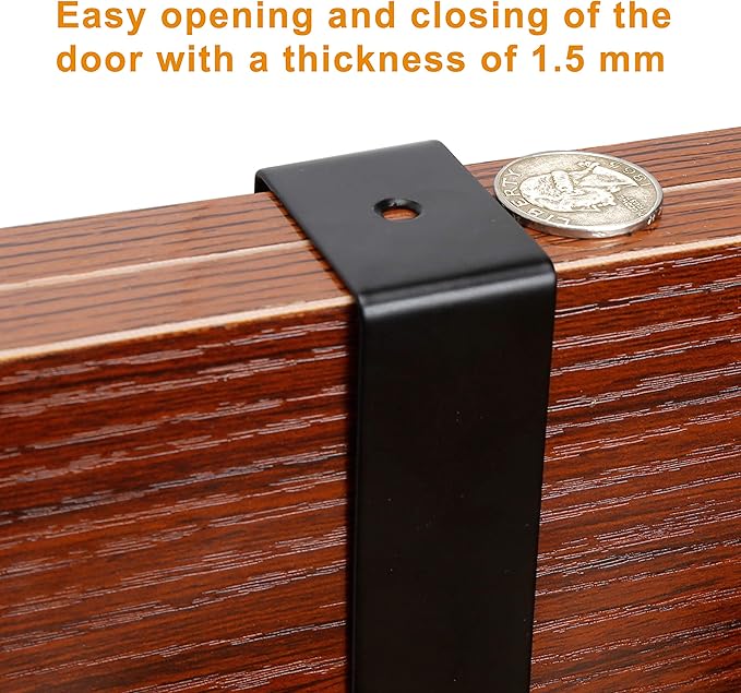 SKOLOO Over The Door Hook, Door Hanger Hooks for Hanging Clothes, Towels, Coats, Hats, Over The Door Towel Hook - Black, Assembly Required