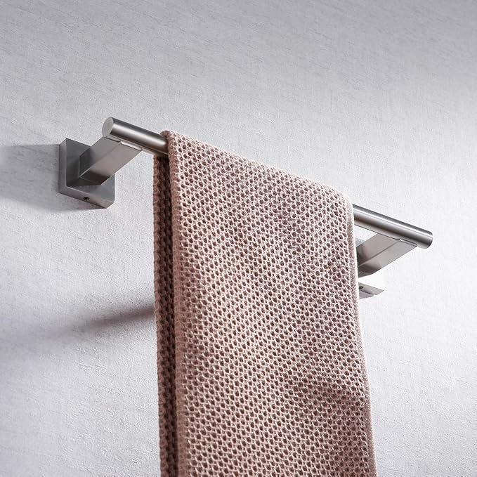 Miyili 12-Inch Bathroom Towel Bar SUS 304 Stainless Steel Hand Towel Rack Holdle Wall Mount Brushed Finish, A02N30A