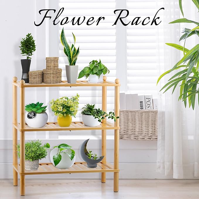 3-Tier Shoe Rack,Shoes Organizer,for Front Door Entrance, Free Standing Shelf Entryway and Closet Hallway, Small Space Stackable Bamboo Multifunctional Racks-NeatNest