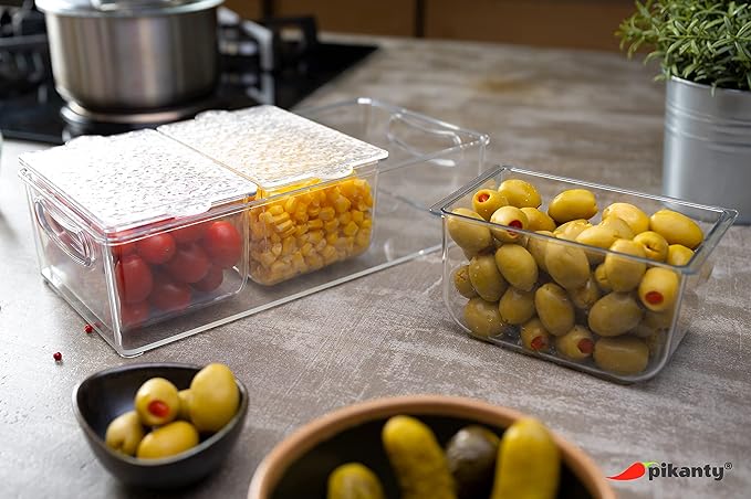 Condiment Server with 3 Removable Containers and Lids - Ideal for Parties, BBQs, and Picnics, Dishwasher Safe, and Made in the USA-NeatNest