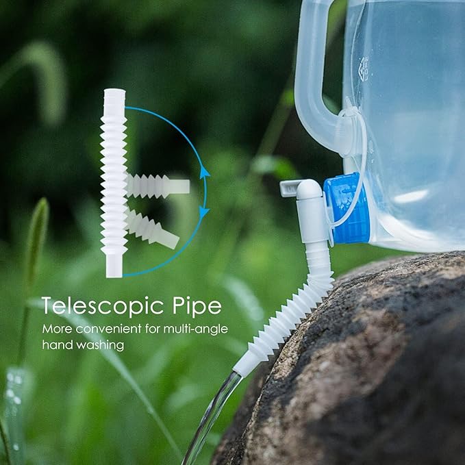 Collapsible Water Container Jug, 4×2.6 Gallon No BPA Water Storage Carrier with Spigot, for Camping Hiking Backpack RV Outdoors and Emergency, Foldable Portable Survival Kits for Hurricanes-NeatNest