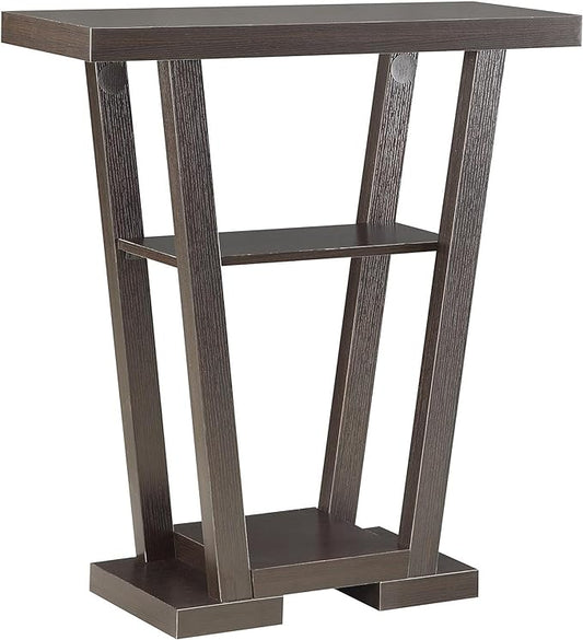 Convenience Concepts Newport V Console Table 31.5" - Modern Sofa Table with Storage Shelves, Narrow Entryway Hall Table for Living Room, Espresso-NeatNest
