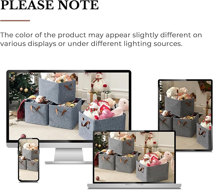 GRANNY SAYS Storage Baskets for Shelves, Closet Organizer Bins, Clothes Storage Bins with Metal Frame, Extra Large Baskets for Organizing and Storage, Collapsible, Gray, 2-Pack-NeatNest