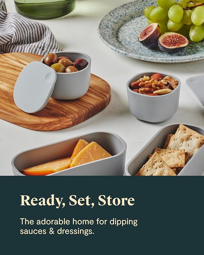 Caraway 4pc Dot Inserts - Dash Ramekins w/Lid - Easy to Store, Non Toxic - Perfect for Sauces, Garnish, & Small Snack or Sides-NeatNest