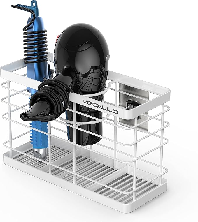 Hair Tool Organizer Shower Caddy Bathroom Hair Care and Styling Tool Organizer Storage Basket and Container for Hair Dryer, Flat Irons, Curling Wands, Hair Straighteners - Wall Mount No Drilling Rustproof Stainless Steel Bathroom Shelf-NeatNest