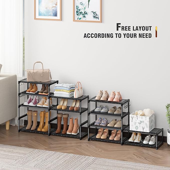 Shoe Rack Organizer 8 Tiers, Tall Shoe Racks Shelf Storage, 26-32 Pairs Vertical Large Rack,Stackable Shoes Racks for Entryway, Closet, Garage-NeatNest
