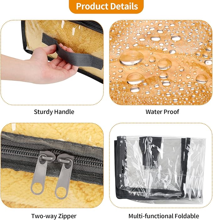 Fixwal 4pcs Clear Storage Bags for Clothes with Zipper, 35L/9.5Gal Small Plastic Closet Organizers for Blankets Sweaters Bed Sheets Comforters Toys-NeatNest