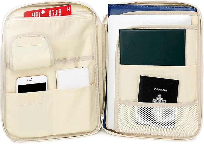 Document A4 Bag Case Waterproof Organizer Portfolio Office Travel Zipper Multi-Function Pouch
