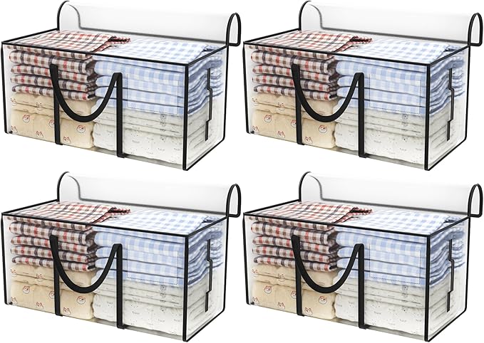 CONGREGATE 97L Moving,4 pack extra large moving bags with zippers，bagsmoving bags heavy duty，,closet storage,Storage Containers for Organizing Bedroom,Closet, Clothing,storage totes with lids-NeatNest