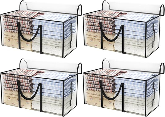 CONGREGATE 97L Moving,4 pack extra large moving bags with zippers，bagsmoving bags heavy duty，,closet storage,Storage Containers for Organizing Bedroom,Closet, Clothing,storage totes with lids-NeatNest