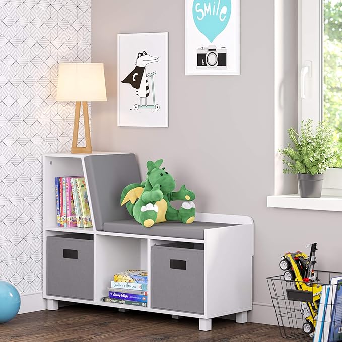 RiverRidge Folding Storage Bins with Handles Gray Cube Storage Organizer for Closet, Bedroom & Playroom - Closet Organizers and Storage Set of 4-NeatNest