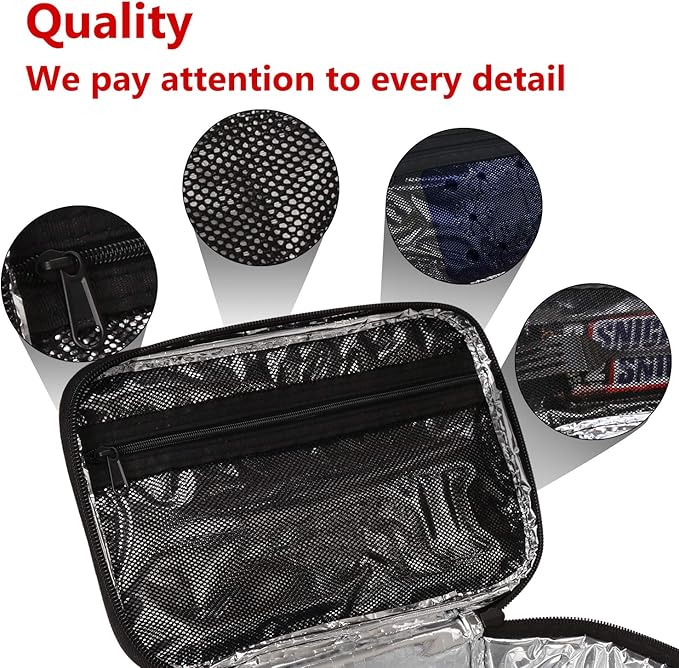 Gloppie Small Lunch Bag, Mini Lunch Box for Adults & Kids - CPC Certified, Food-Grade Lining | Portable Cooler for Work, School, Travel, (Grey)-NeatNest