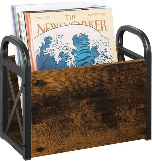 YINMIT Magazine Holder, Magazine Rack Floor, Magazine Storage Basket, Folder Organizer Bin for Books, Newspapers, Tablets-NeatNest
