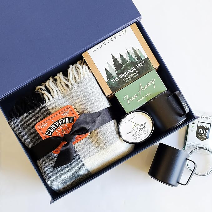Aimyoo Navy Blue Collapsible Gift Box with Magnetic Closure Lids 10.5x7x3 in, Bridesmaid Groomsmen Proposal Box, Medium Rectangle Box for Present Graduation Storage 3 Pack-NeatNest