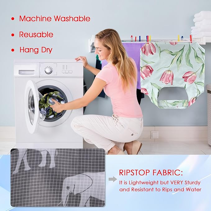 BeeGreen Reusable Grocery Bags 6 Pack, Heavy Duty Totes for Women, Foldable Grocery Bag Large Shopping Totes with Handles for Work, Travel, Gift, Store, Polyester Washable Reusable Tote Bag-NeatNest