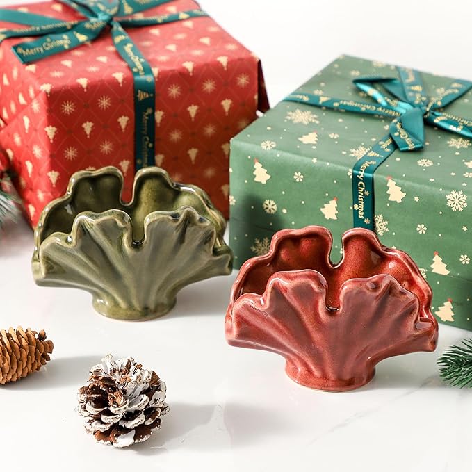 Ceramic Sponge Holder,Sponge Holder for Kitchen Sink,Compact Sink Caddy Organizer-Scouring Pad and Dish Sponge Holders,Farmhouse Kitchens Decor Cute Kitchen Gadgets Accessories(Red)-NeatNest