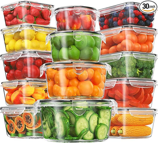 28 Pieces Food Storage Containers with Lids EXTRA LARGE Freezer Containers for Food BPA-Free Meat Fruit Vegetables Plastic Containers with lids Storage Airtight Leak-Proof Food Boxes for Kitchen-NeatNest