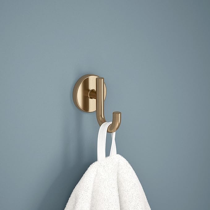 Delta 75935-CZ Trinsic Single Towel Hook in Champagne Bronze-NeatNest