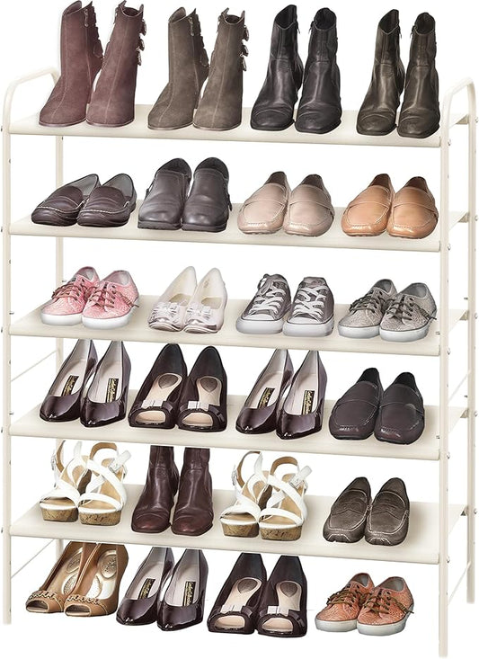Simple Houseware 5-Tier Shoe Rack Storage Organizer, White-NeatNest